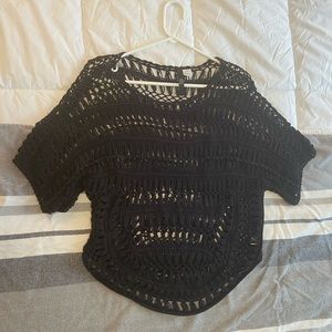 Gorgeous black beach cover up top